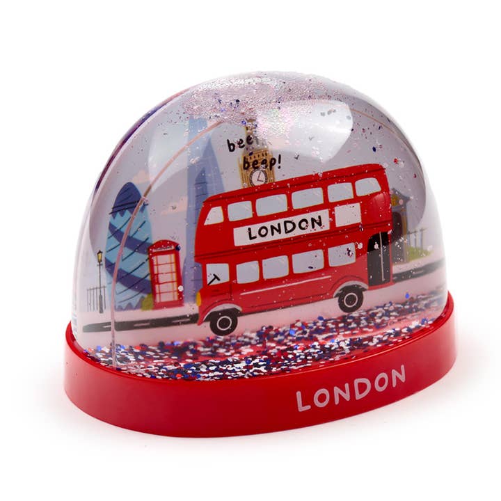 Puckator Ltd - Wholesale Ornament - London Souvenir London Bus Large Glitter Snow Storm2