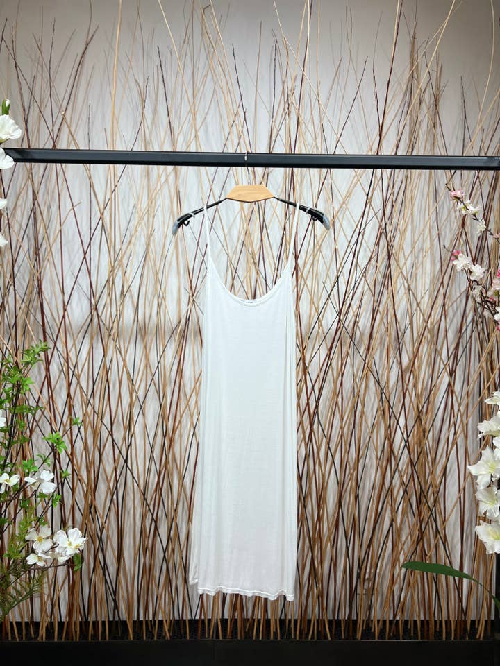 L'Emotion - Wholesale Dress - Women's - Short Light Tank Dress with Thin Straps Simple