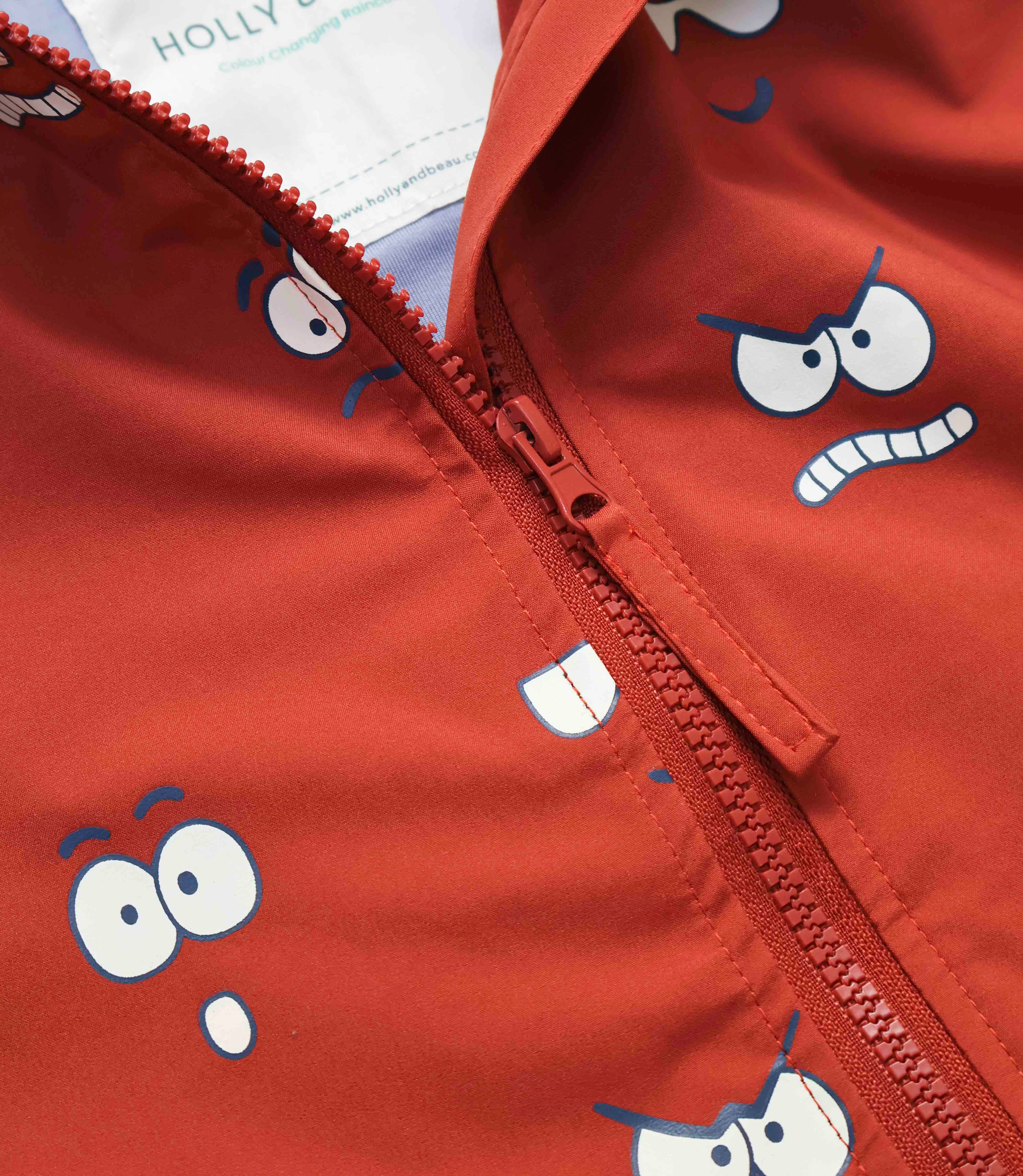 Holly and Beau – wholesale Raincoat – Kids – Red Eyes and Faces Color Changing Raincoat6