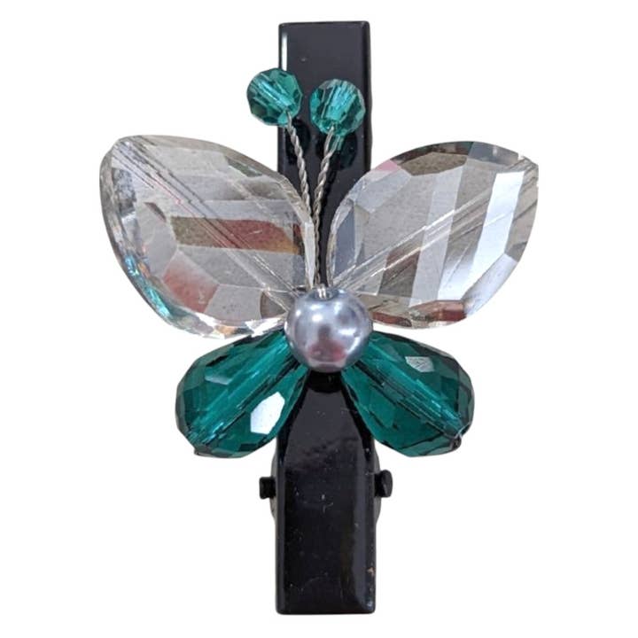 Josie Crystal Butterfly Hair Clip for wholesale by Saraswati Imports