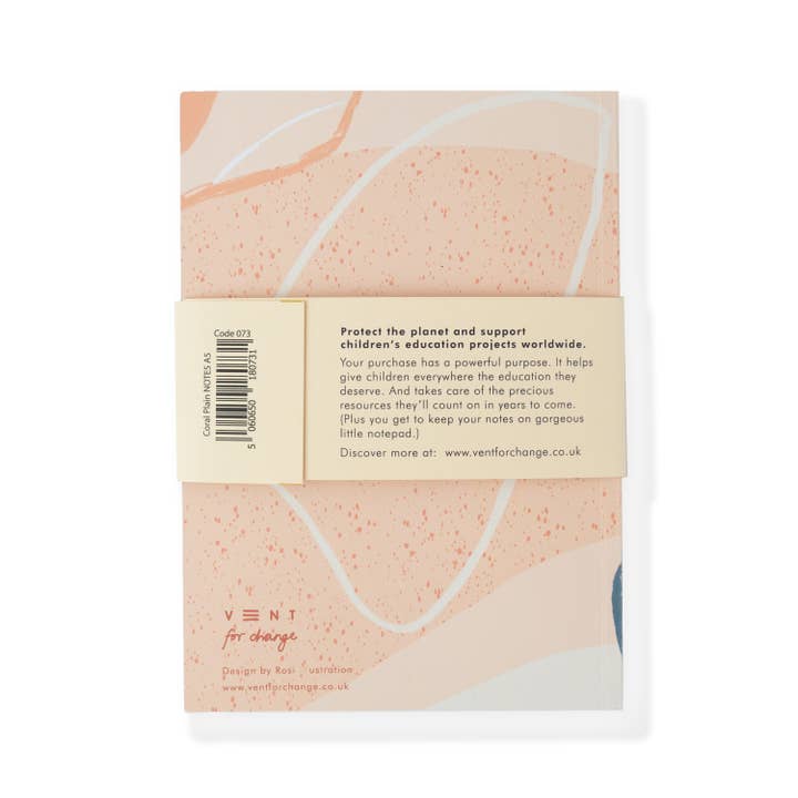 VENT for Change USA - Vente Cahiers - Carnet A5 recyclé - Gamme Notes4