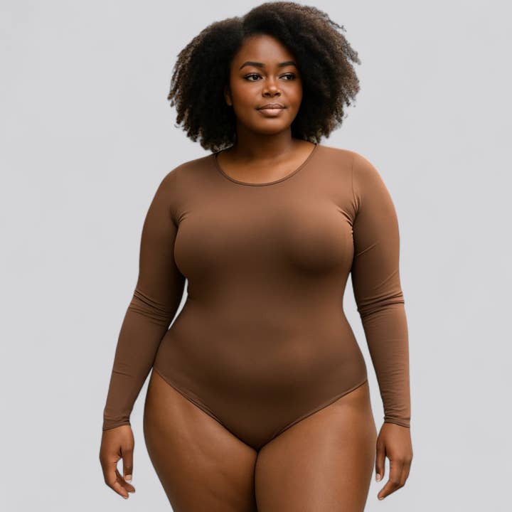 KT11905P Junior Plus Long Sleeve Bodysuit for wholesale by Puzzles Enterprises