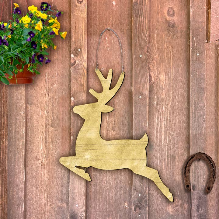 Steel Southern Designs - Wholesale Door Hanger - Reindeer Door Hanger1
