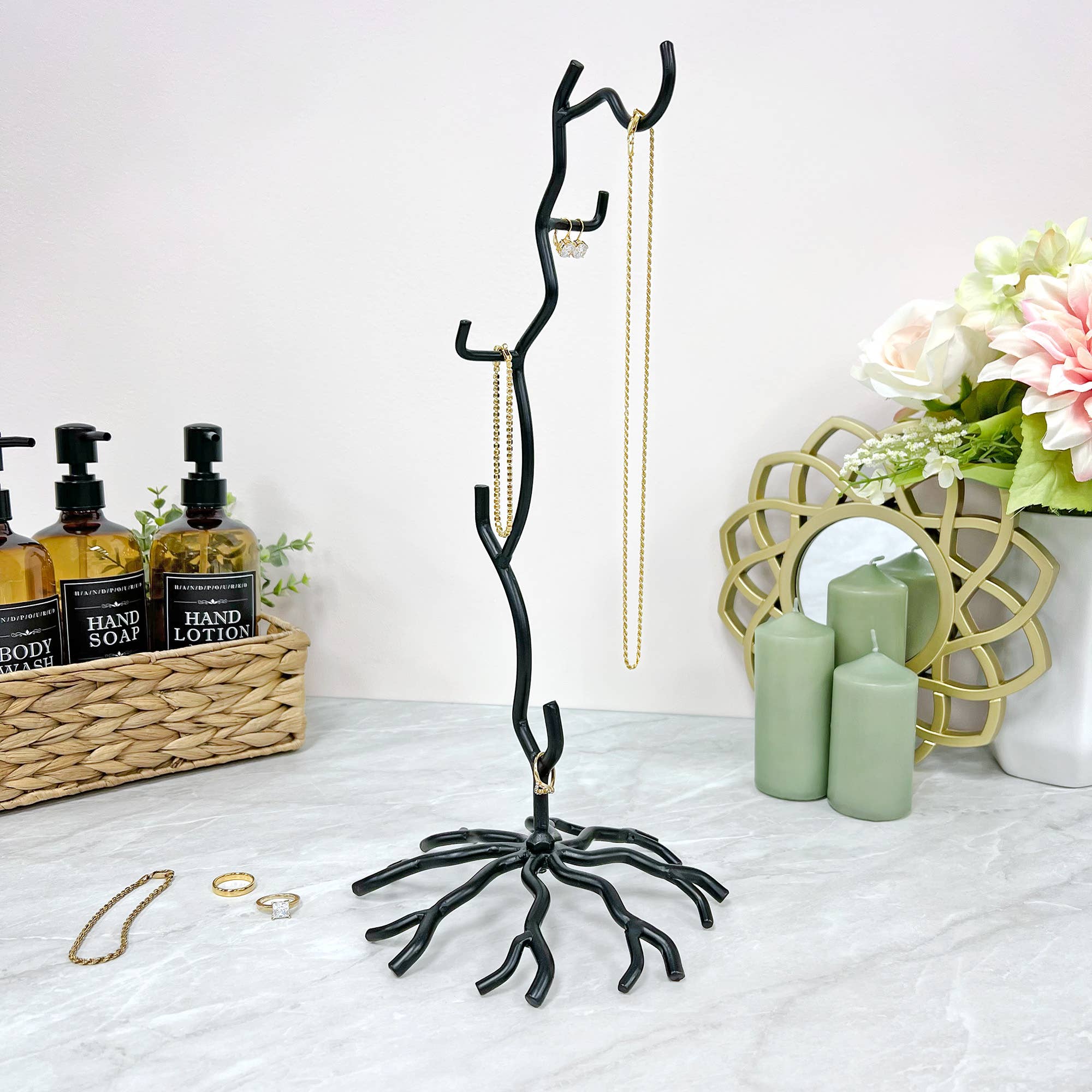 Bard's - Wholesale Ornament - Bard's Wrought Iron Ornament Stand, 15.5" H x 8" W x 8" D3