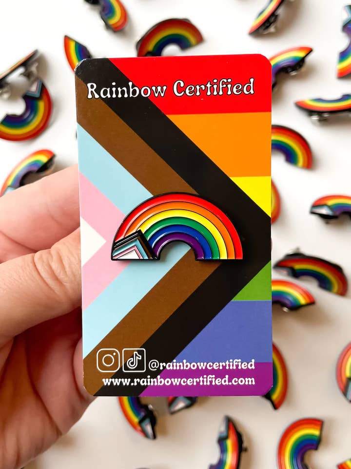 Progressive Rainbow Pin for wholesale by Rainbow Certified