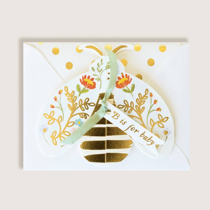 Bee is for Baby Greeting Card for wholesale by The First Snow