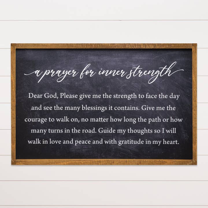 Audrey's Home & Gift - Wholesale Sign - Sign - Prayer For Inner Strength (PC)