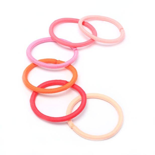 Inca UK – wholesale Hair tie – Elastics - Pink Mix - Card of 12 - 4mm Thick1