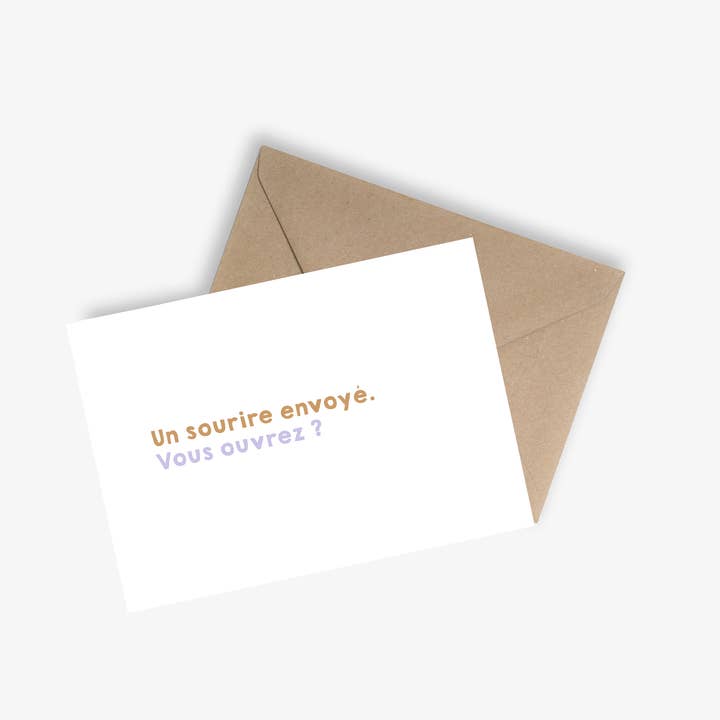 Un sorriso inviato, aprite? - Carta Semplice per la vendita all'ingrosso da parte di LE PAPIER GRAPHIQUE