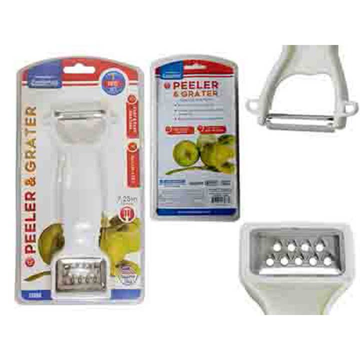 Éplucheur et râpe à légumes blanc pour la vente par Deluxe Import Trading