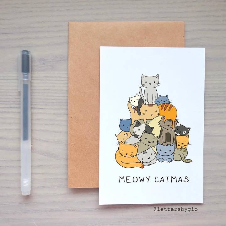 Meowy Catmus hälsningskort för wholesale av Lettersbygio