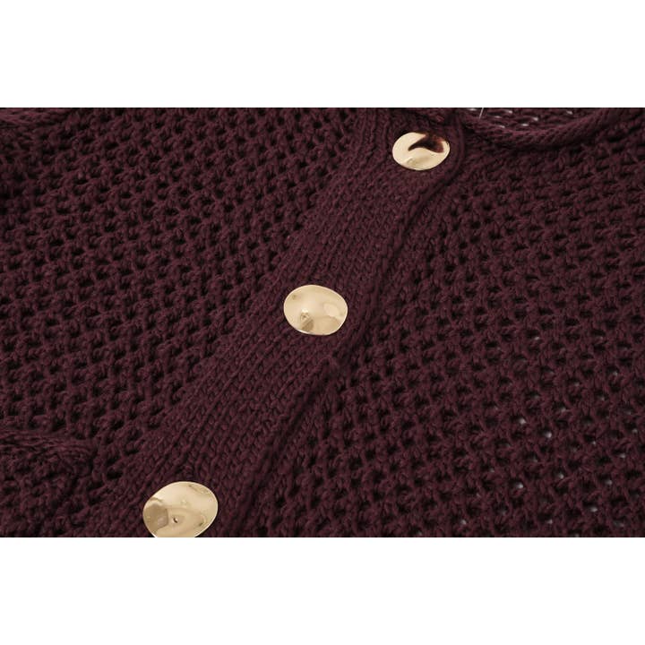 RIVIR - Wholesale Cardigan - Women's - Crochet Knit Cardigan With Pockets.cardigan11