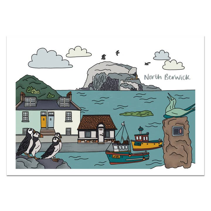 North Berwick Print for wholesale by Victoria Rose Ball