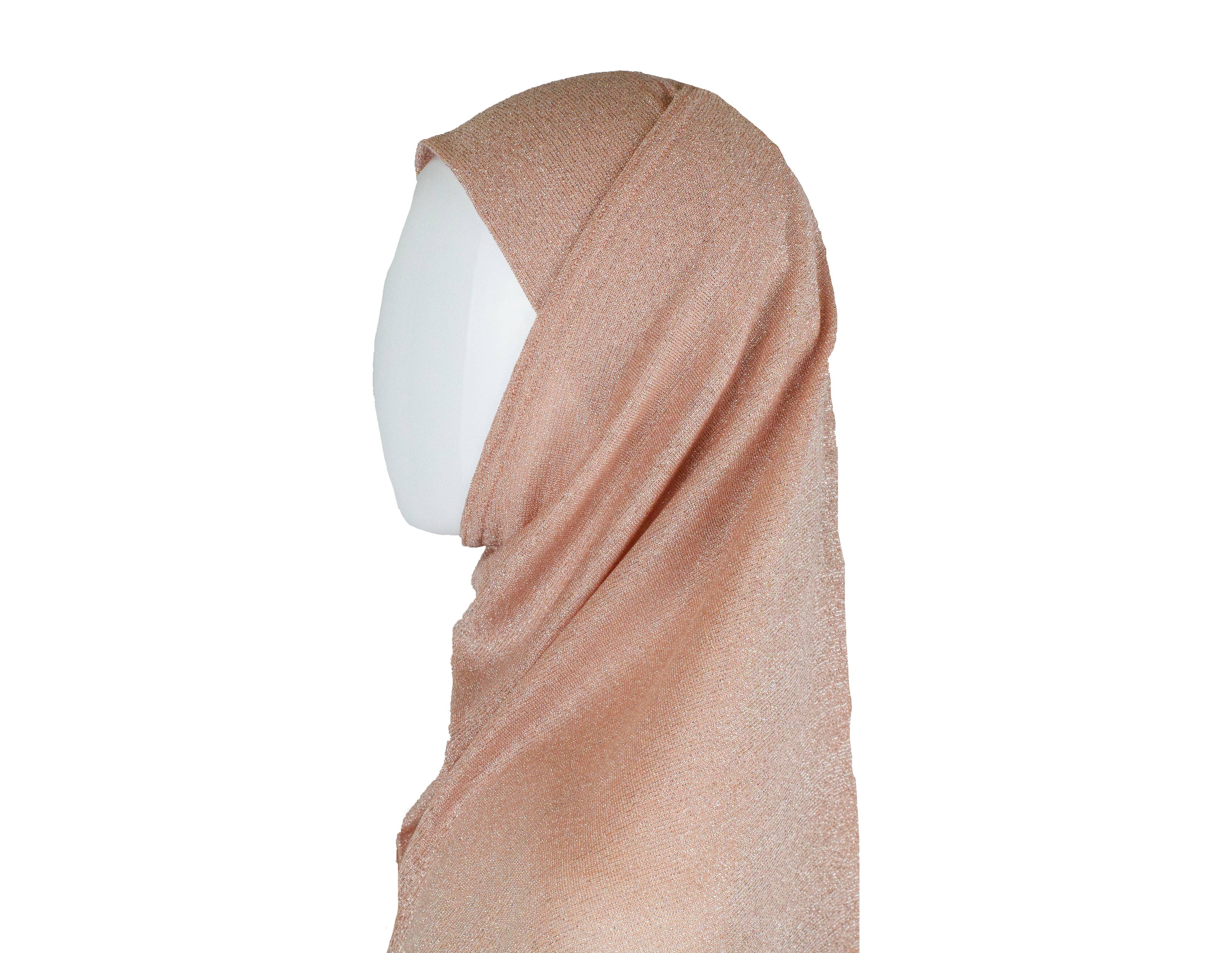 Bella Hijabs - Wholesale Hijab - Women's - Two Piece Shimmer Jersey Hijab - Pink