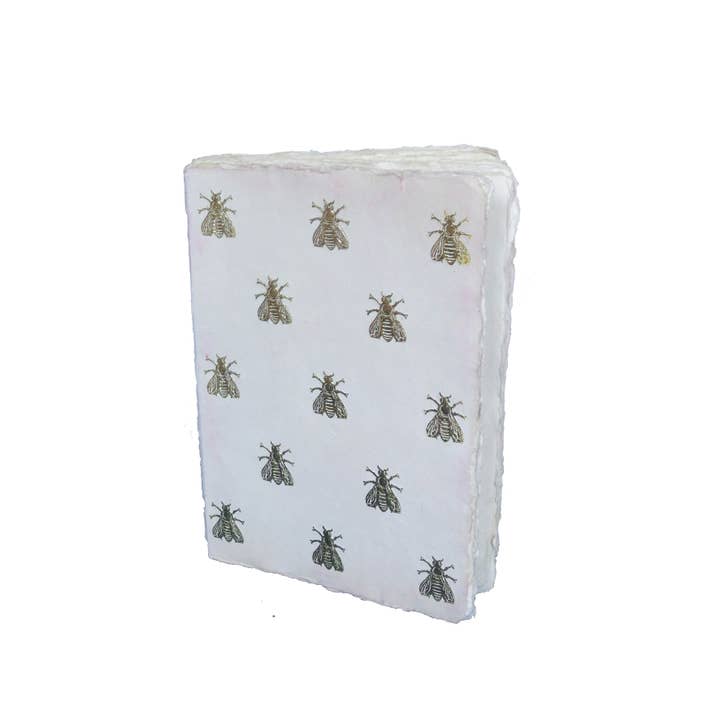 Epigram - Wholesale Notebook - Parchment paper notebook with golden bee pattern (Napoleon) A6