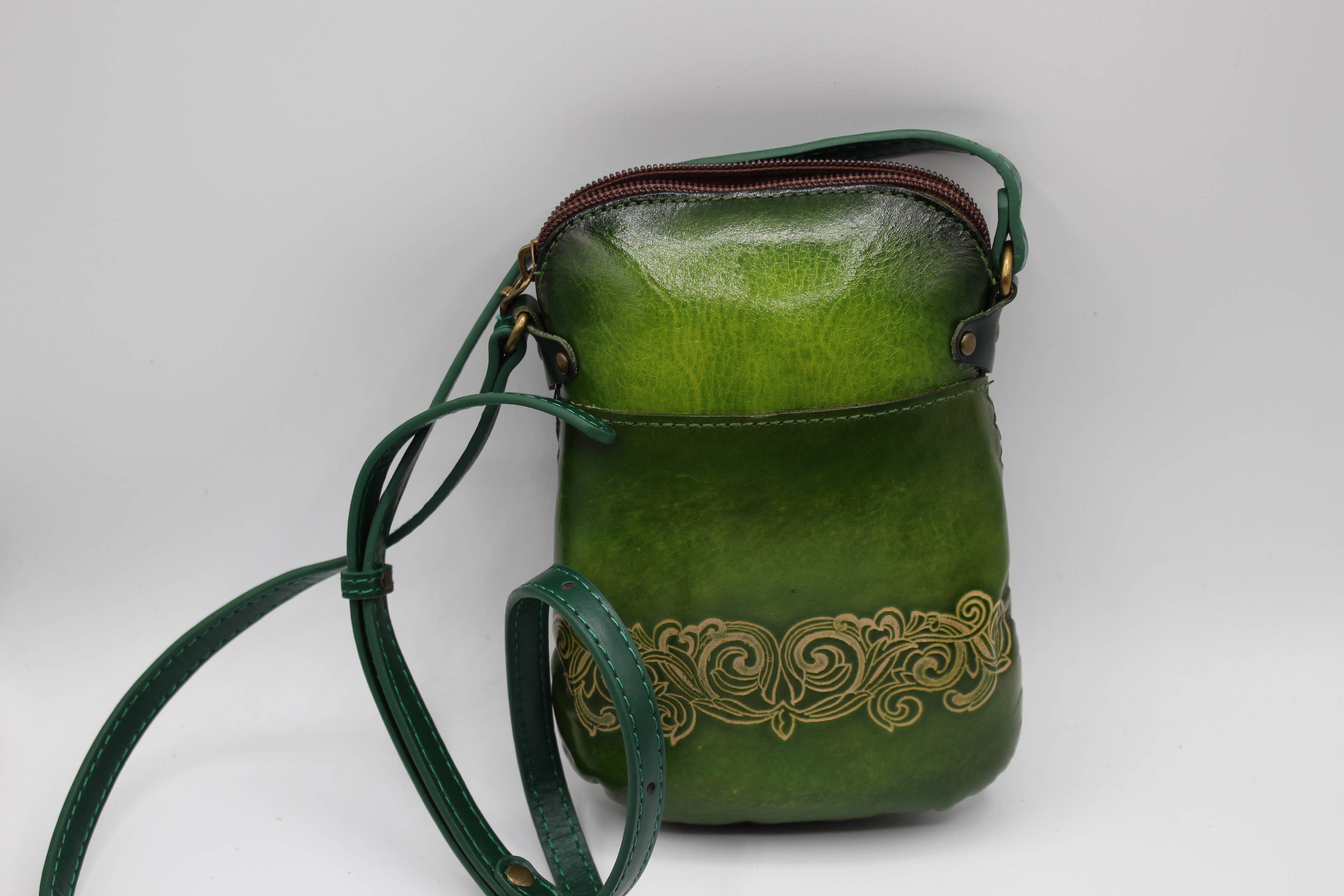 Sunflower Handmade leather inc - Wholesale Crossbody Bag - Women's - leather Tree of Life Rectangle Pouch purse handbag2
