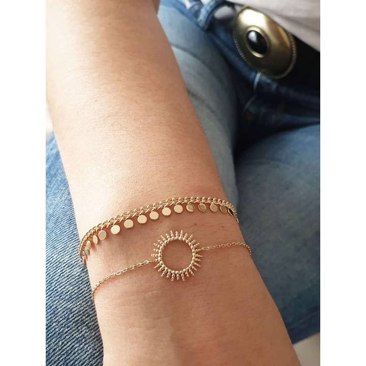 SIUKA - Wholesale Link & Chain Bracelet - Gold-plated “sun” bracelet1