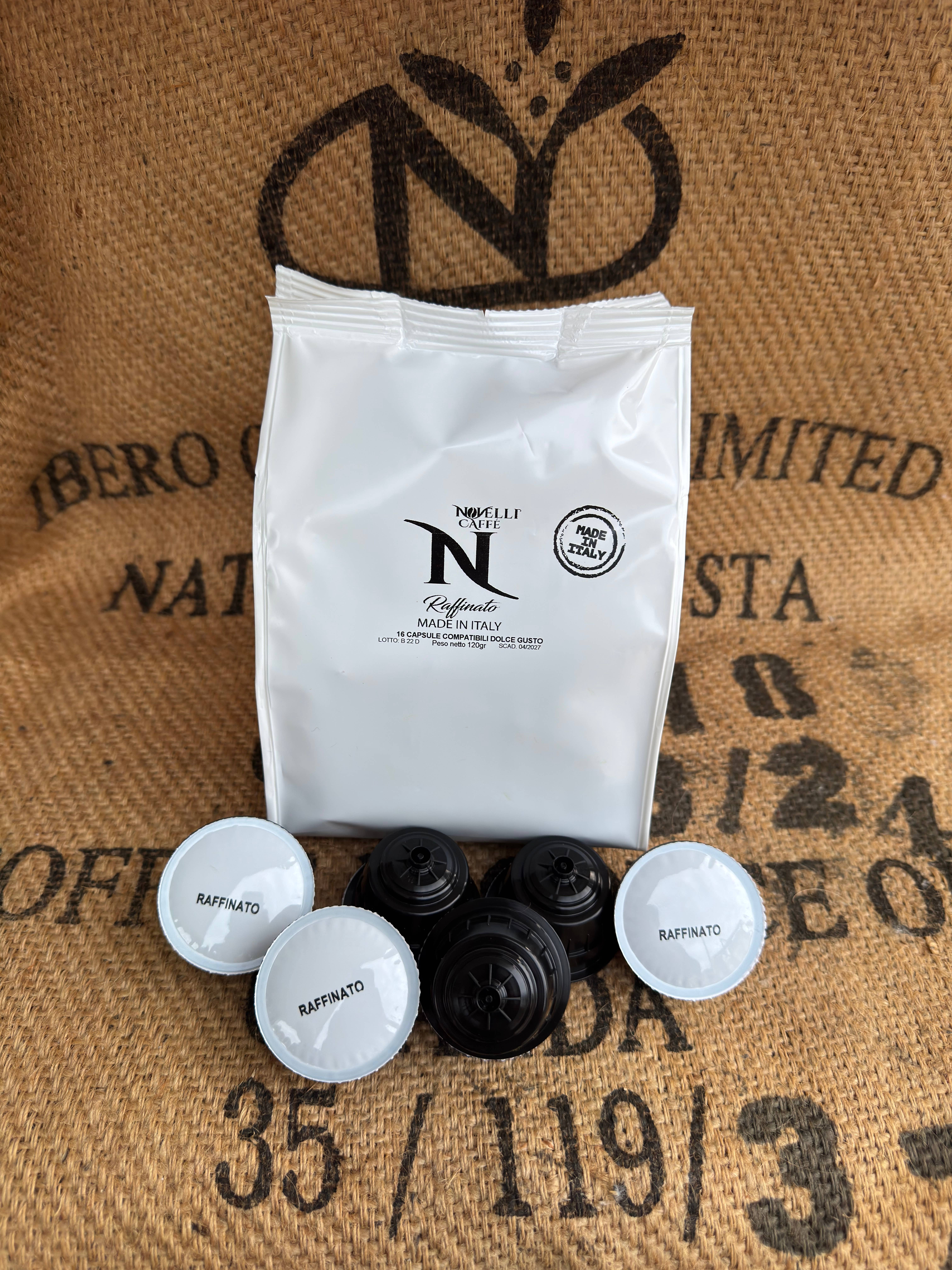Novelli caffè – Großhandel Instantkaffee/-espresso – Novelli Caffè 16 Kaffeekapseln Dolce Gusto Raffinato0