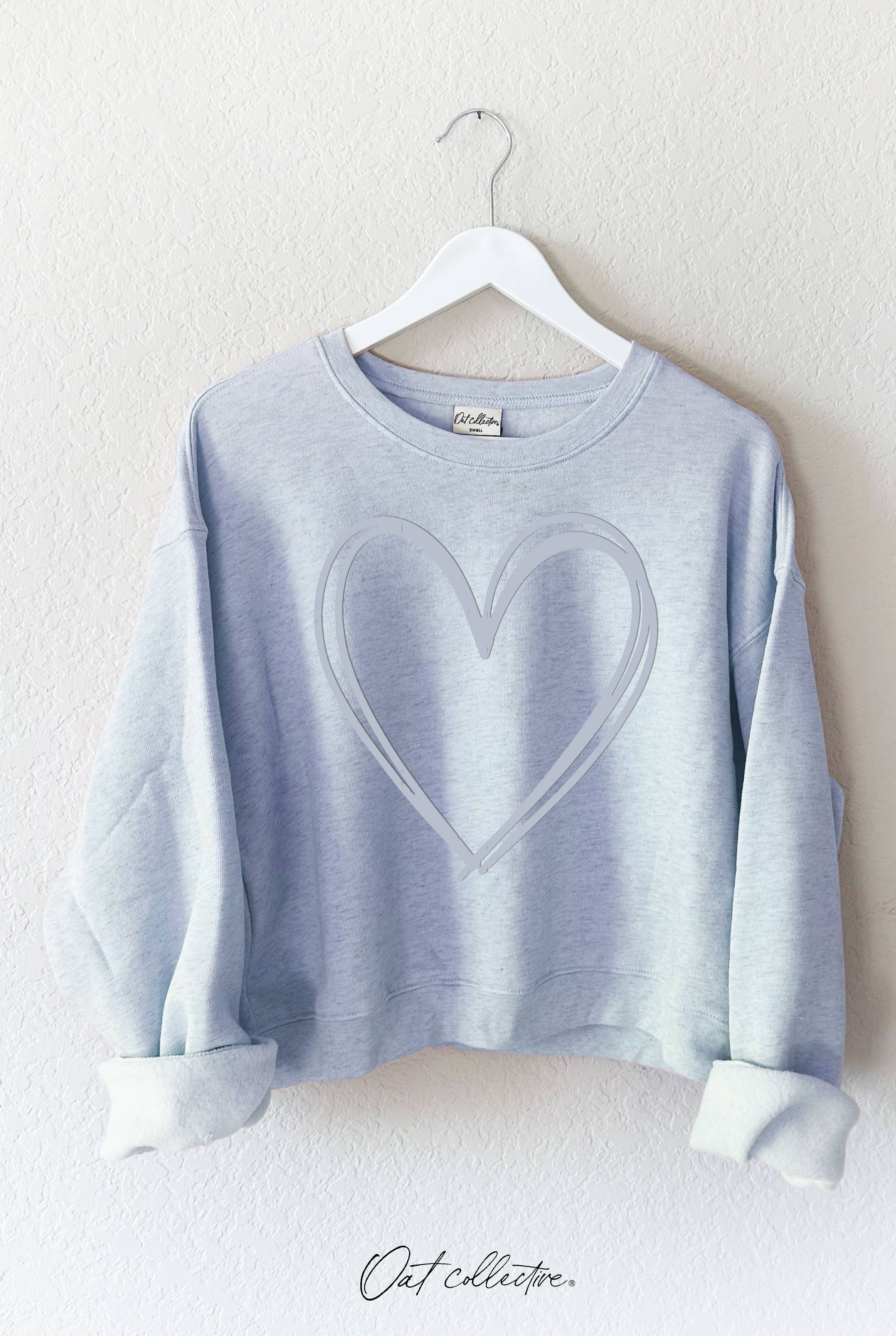 OAT COLLECTIVE - Wholesale Graphic Sweatshirt - Women's - HEART PUFF Mid Graphic Sweatshirt5