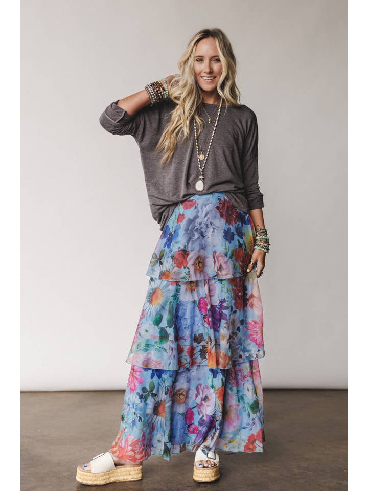 Three Bird Nest - Wholesale Blouse - Women's - Twisted Harmony Top - Charcoal Brown