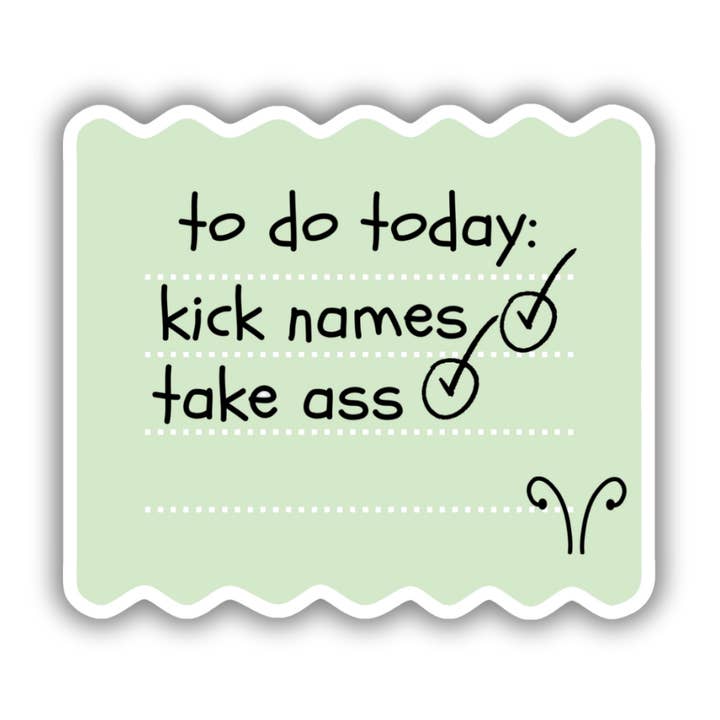 Mantis To Do List Jumbo Sticker for wholesale by Paper Crane Shop