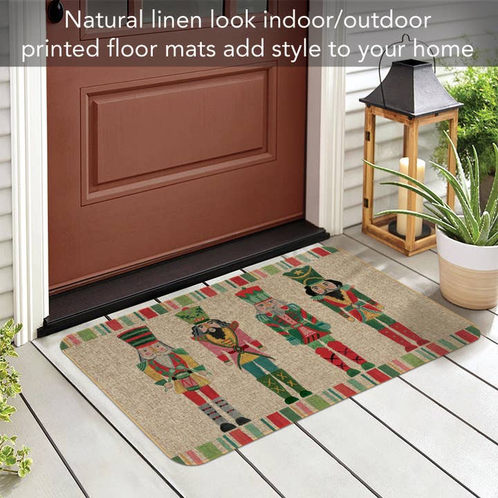CounterArt/Highland Home/Thirstystone/CoasterStone - Wholesale Floor mat - Natural Linen Look Floor Mat- Nutcracker Holidays6