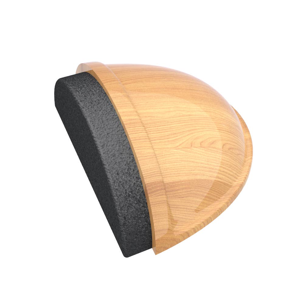 Idea Casa - Wholesale Wall Hook - Adhesive Door Stops Wood+Rubber Batter Ash BL 1 Piece0