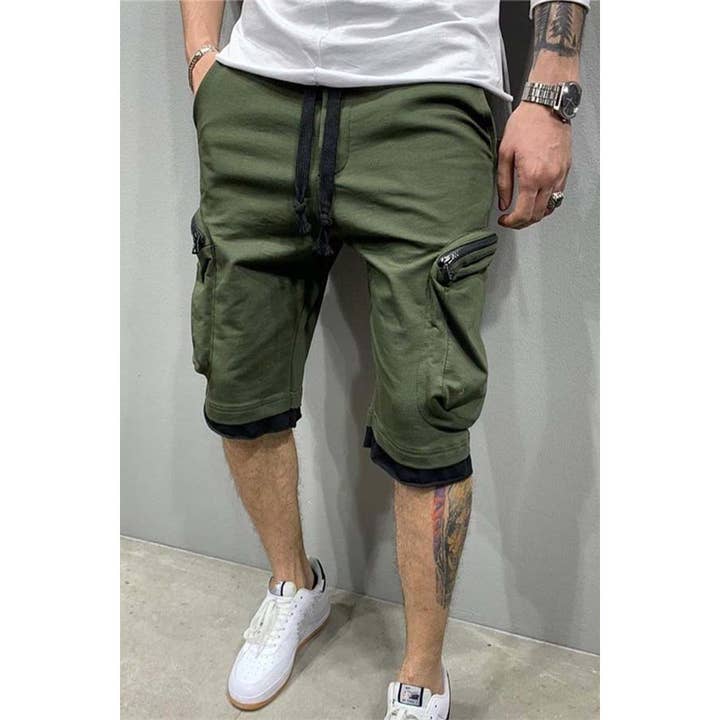 pantalones cortos cargo con múltiples bolsillos para hombre para venta al por mayor de Paperdoll