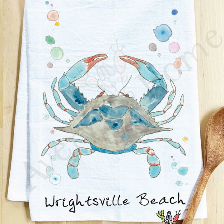 Avery's Home - Vente Torchons - Torchon côtier personnalisable "Blue Crab Ocean"43