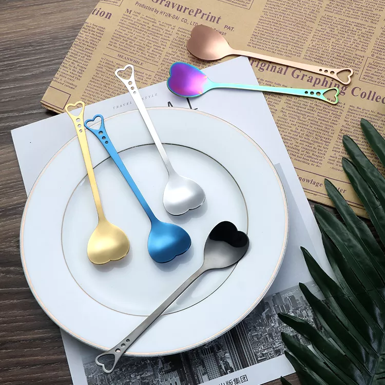 Sostraw & SmartThings - Wholesale Table Spoon (Cutlery) - Love Spoon - Heart Shape - 4 colors available4