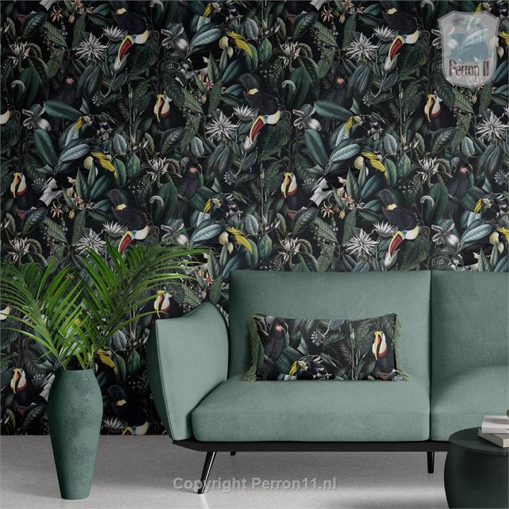 Perron 11 - Venta al por mayor Papel pintado - Fondo de pantalla de selva tropical con pájaros tropicales