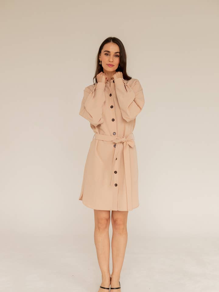 Hemdkleid Hellbeige für den Großhandel von Entelier