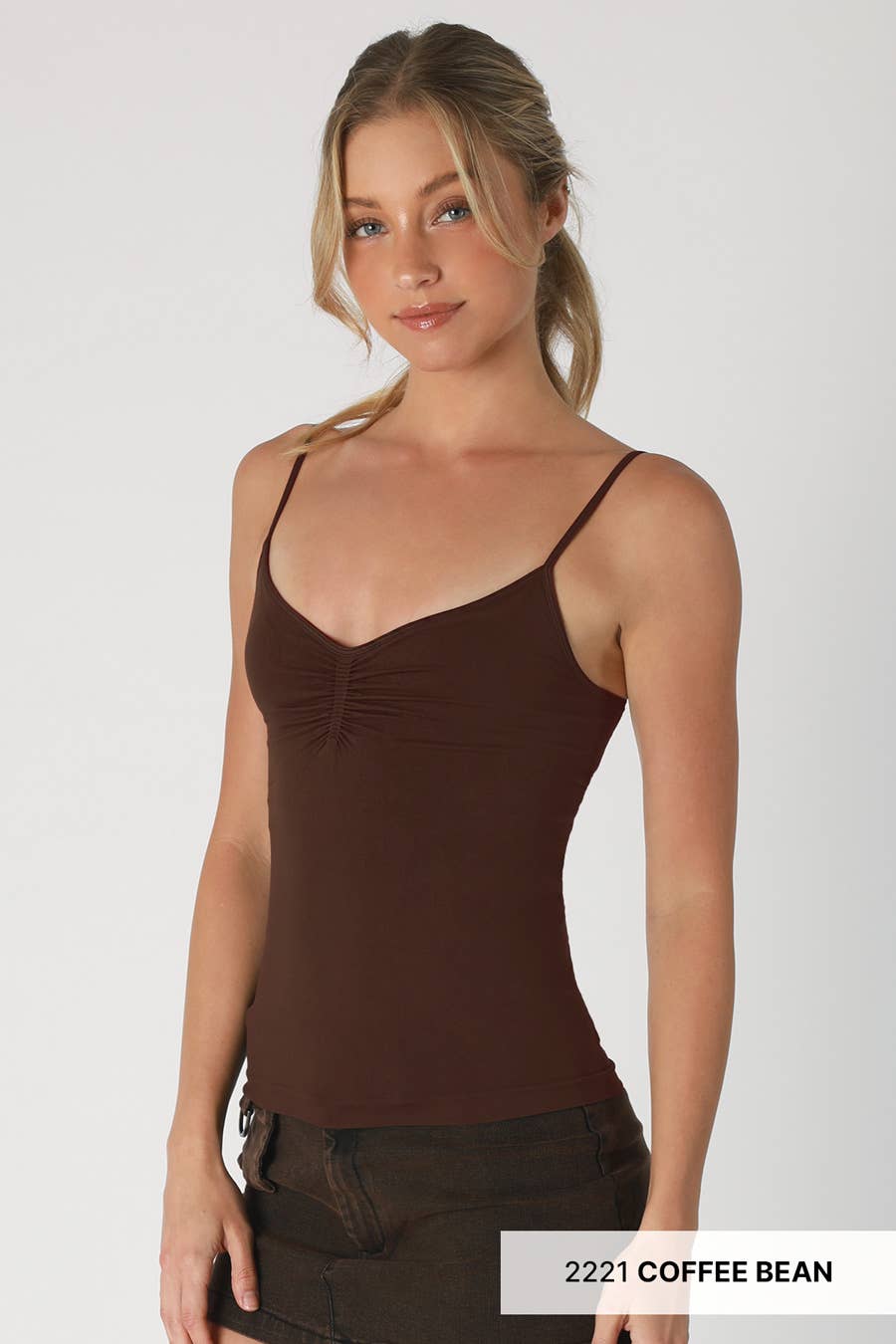 NIKIBIKI - Wholesale Camisole - Women's - NS8341-  Jersey Shirred Cami 21