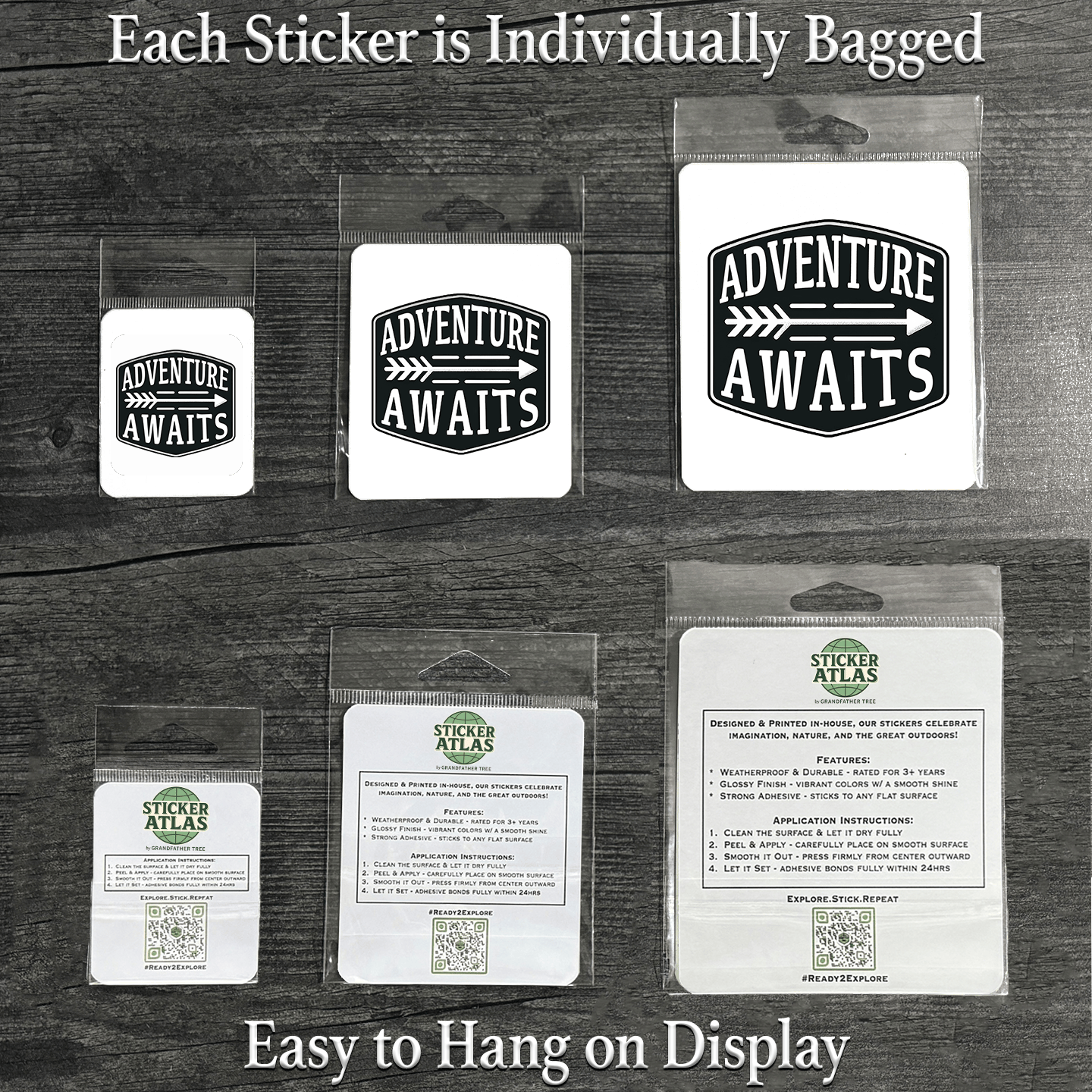 Sticker Atlas – wholesale Sticker – Adventure Awaits Sticker1