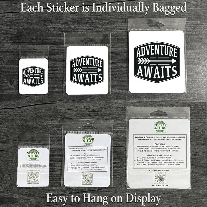 Sticker Atlas - Wholesale Sticker - Adventure Awaits Sticker1