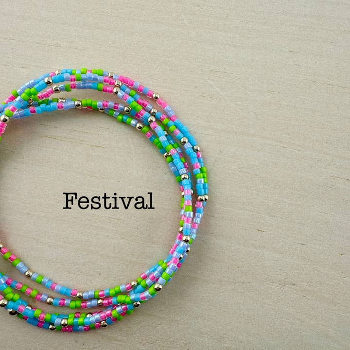 Back Bay Bead Company - Wholesale Beaded Bracelet - Stretchy Seed Bead Bracelets Gold Fill Gifts for Her Jewelry24