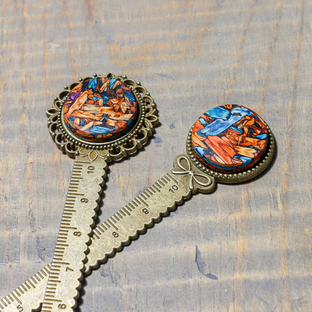 Handcrafted from Tumbleweed - Wholesale Bookmark - Tumbleweed Brass Bookmark With Ruler2