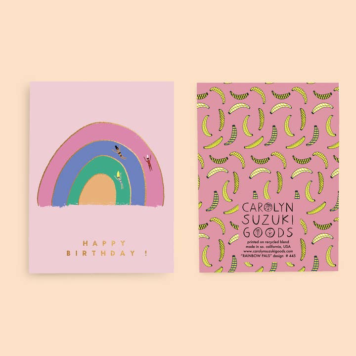 Carolyn Suzuki - Wholesale Birthday Card - RAINBOW PALS - Birthday Card1