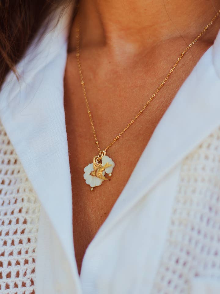 The Nature Lover pilgrim halskæde (18 karat guld) for engroshandel hos Annabelle Hardie