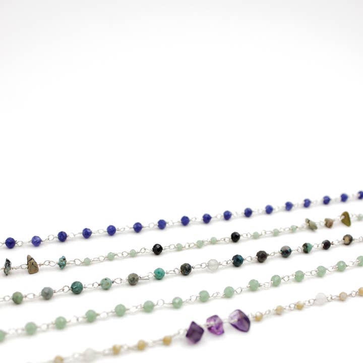 Lot de 5 bracelets perles - CAROLE ARGENT FROID pour la vente par L'Atelier des Dames