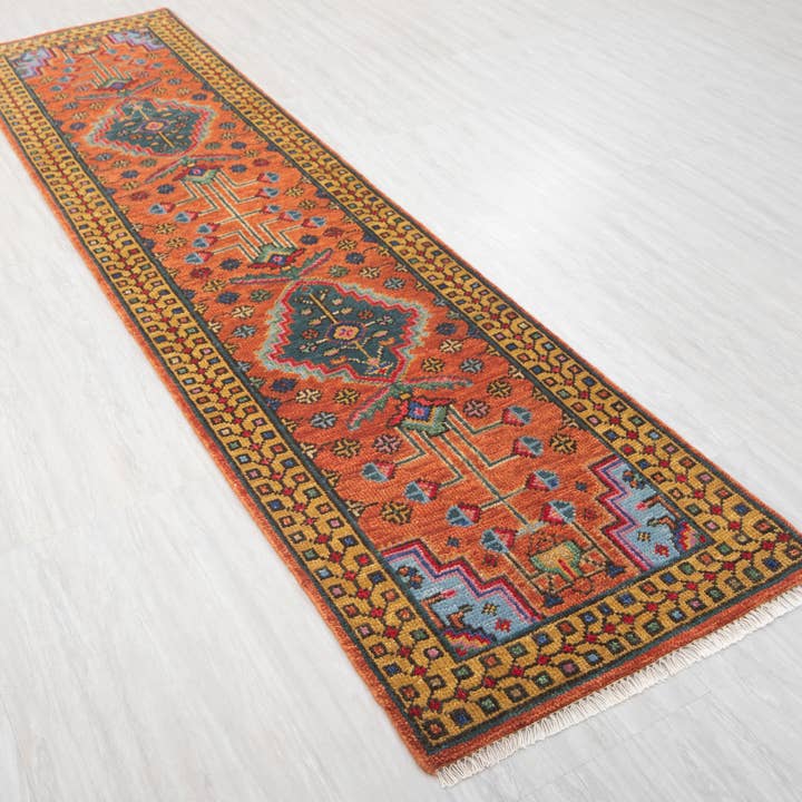Aesthetic Homes LLC - Wholesale Area rug - Rust Gold Persian Runner Rug – Wool, Custom Size | CP-97444