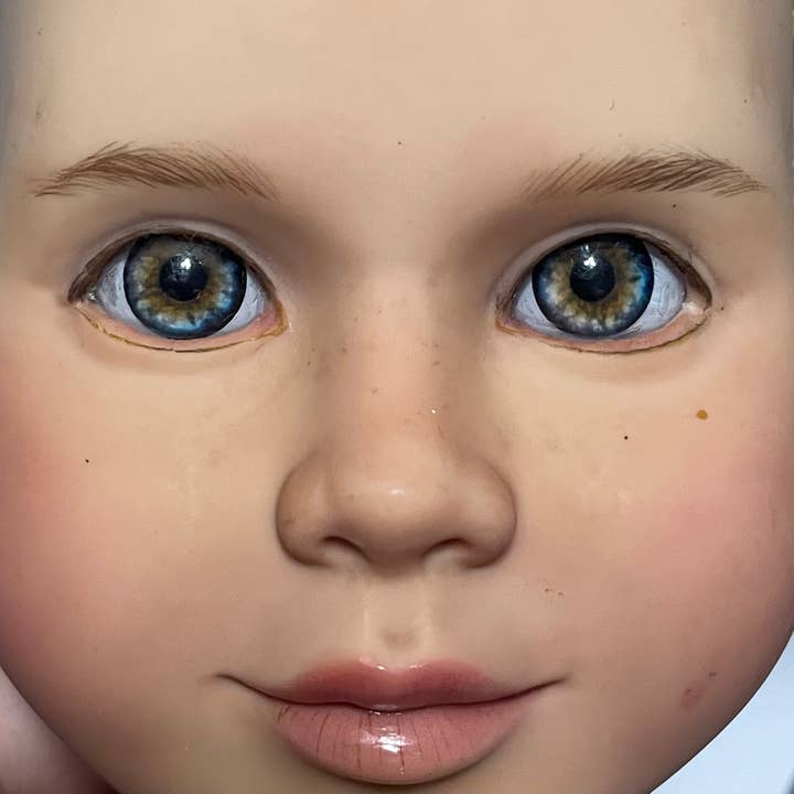 Realistic 20mm Acrylic Half Dome Eyes in Robin Egg for wholesale by Bbeauty Dolls