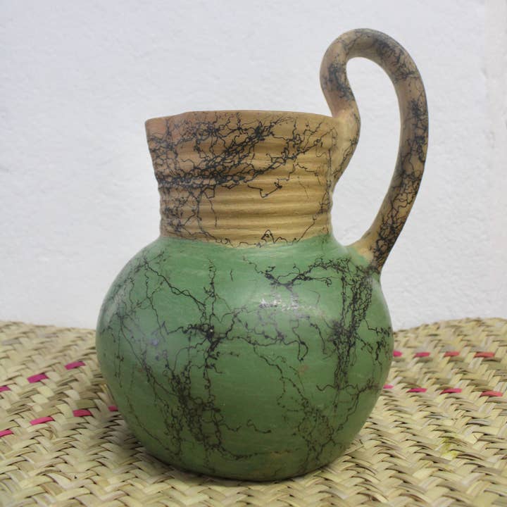 Bichuga Bigu - Tlauitecoatl Jar in Green - Cave Mud Clay for wholesale by Yalala