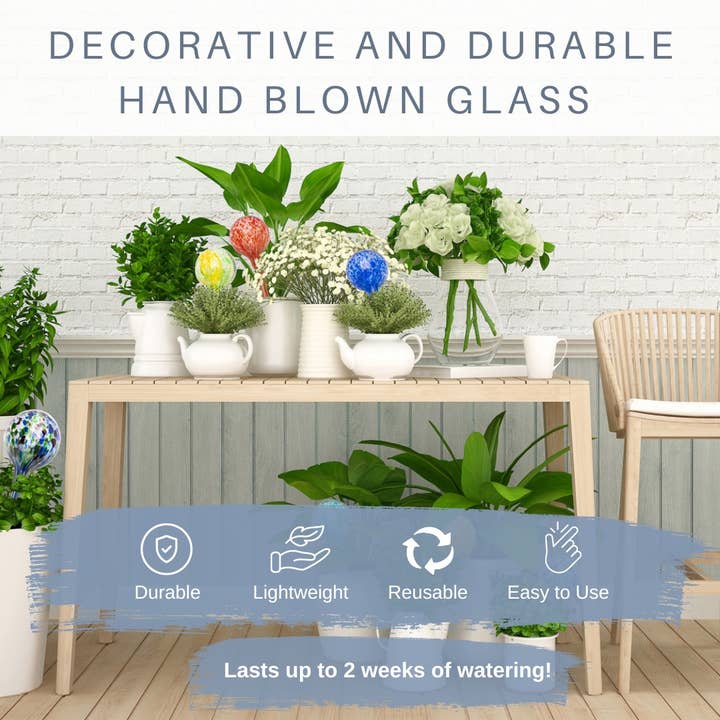 Lexi Home - Wholesale Watering Can - Indoor,Outdoor Mini Glass Plant Self-Watering Globes