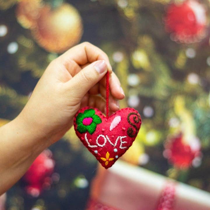 Lumily - Wholesale Ornament - Love Heart Embroidered Handmade Ornament - Mexico1