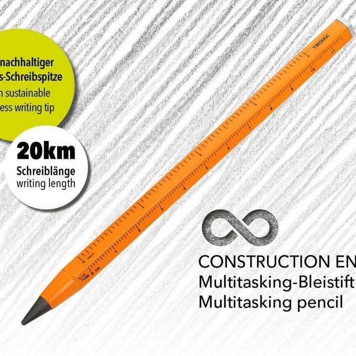 Troika, Duke Baron & Paperthinks by Brand Node, Inc. - Wholesale Pencil - Troika Multi-Tasking Construction Endless Pencil 12.5 Miles18