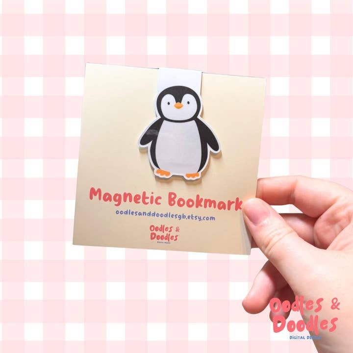 Penguin Magnetic Bookmark | Gift for Book Lovers for wholesale by Oodles & Doodles