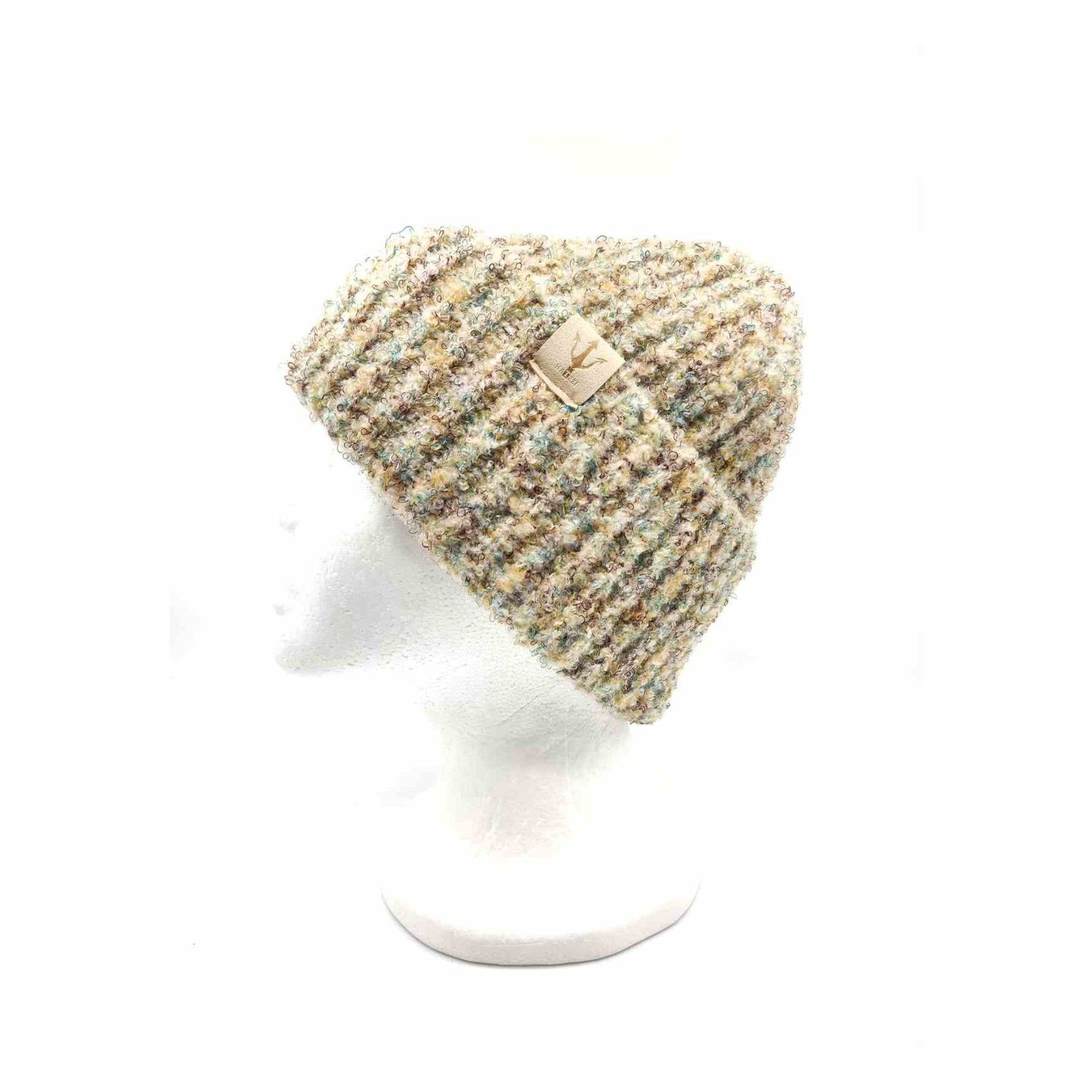 Hatzzi - Wholesale Beanie - Women's - Solid Color Boucle Cuffed Winter Beanie2