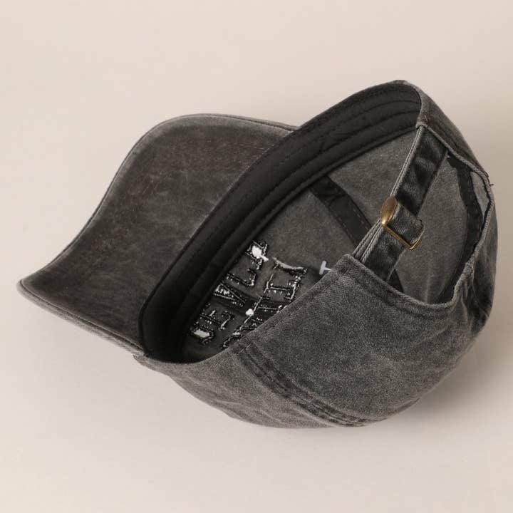 Fashion City - Wholesale Baseball Cap - Women's - Salty Beach Text Embroidery Baseball Cap3