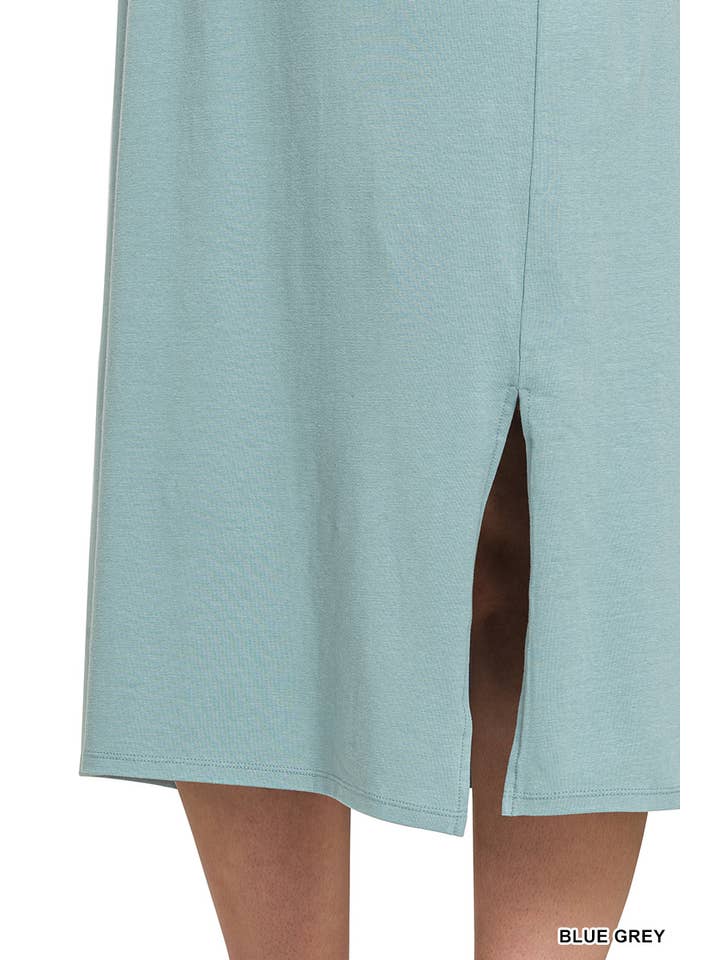 Vanilla Monkey - Wholesale Dress - Women's - Plus Round Neck Short Sleeve Midi Dress